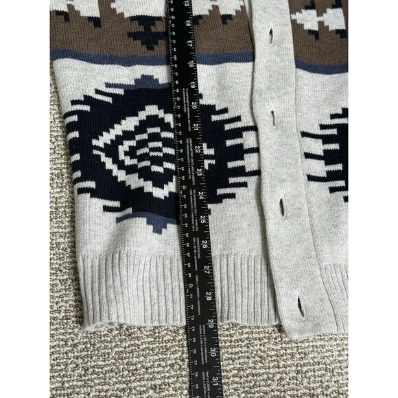 Aztec Print Men’s Cardigan Sz Large Cotton Blend Urban Pipeline - Picture 7 of 8